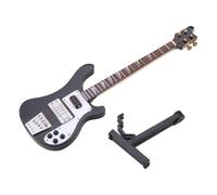 UDSKNV[KSL Basse Miniature, Guitare Miniature Basse Miniature avec Support et Étui, Modèle D'Instrument Ornements pour Bibliothèque, Bureau