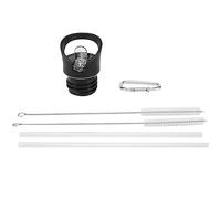UDSKNV[KSL Couvercle en Paille de Taille Standard pour Bouteille Standard et Bouteille D'Ascension Moderne Simple, avec Paille et Brosse Propre