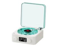UDSKNV[KSL KW03 Haut-Parleur Rétro pour Disque Vinyle RVB sans Bluetooth 5.0 Platine Vinyle Haut-Parleur Son Stéréo avec Bruit Blanc Blanc