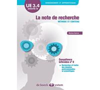 UE 3.4 - La note de recherche: Méthode et contenu - Semestre 6 (3e année)