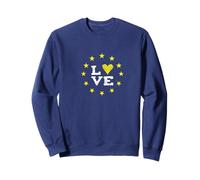 UE Love Europa Bruxelles parlement démocratie étoiles Jaunes Sweatshirt