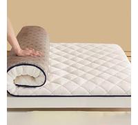 UE-MAOLU Matelas Futon Japonais Extra Doux, Pliable Et Portable, Idéal comme Matelas De Sol, Lit D'appoint pour Le Camping, Le Dortoir Ou Le Salon (White,90 * 200cm)