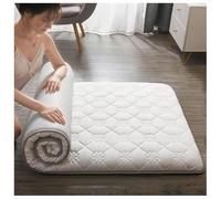 UE-MAOLU Matelas Futon, Matelas De Sol Japonais Portable, Tatami Pliable, Matelas Enroulable, Doux Et Moelleux, Matelas De Lit Pliable, Matelas De Camping(White,180x200cm)