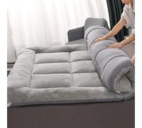 UE-MAOLU Matelas Futon Pliable 1 Place, Matelas de Sol Japonais Portable Pliable Tatami Lit Futon Doux Matelas d'appoint Matelassé for Lit de Couchage (Gray,180 * 200cm)