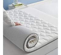 UE-MAOLU Matelas Pliable Japonais, Futon Doux Et Agréable pour La Peau, Matelas De Massage Portable, Antidérapant Et Respirant, Matelas De Camping pour Les Voyages D'agrément (White,90x200cm)