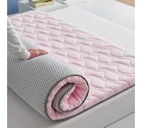 UE-MAOLU Matelas Pliable Japonais, Futon Doux Et Agréable pour La Peau, Matelas De Massage Portable, Antidérapant Et Respirant, Matelas De Camping pour Les Voyages D'agrément (Pink,150x190cm)