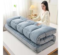 UE-MAOLU Matelas Ultra-épais De Style Japonais, Canapé-lit Futon Extra Épais De 4 Pouces, Tapis De Couchage Tatami Pliable Enroulable pour Les Voyages De Camping, Chambre d'amis(E,90x200cm)