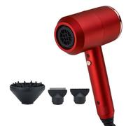 Ue Plug rouge negatif ionique seche-cheveux 3-en-1 multifonctions outils de coiffure seche-cheveux seche-cheveux rapide droite Style d'air chaud