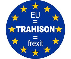 UE - TRAHISON - FREXIT (5x5cm) - Autocollant/Sticker