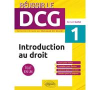 UE1 - Introduction au droit - UE1 - Bernard Guillot - Ellipses - broché - Scolaire / Universitaire