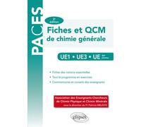 UE1 - UE3 - UE spé pharmacie - Fiches et QCM de chimie générale - 2e édition - des Association - Ellipses - broché - Manuel