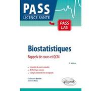 UE4 - Biostatistiques : rappels de cours et QCM - 2e édition Guillaume Bastiat (Auteur), Jérémie Riou (Auteur)