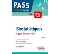 UE4 - Biostatistiques : rappels de cours et QCM - 2e édition - Guillaume Bastiat - Ellipses - broché - Scolaire / Universitaire
