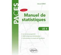 UE4 - Manuel de statistique - 4e édition 4ème édition - Gérard Forzy - Ellipses - broché - Scolaire / Universitaire