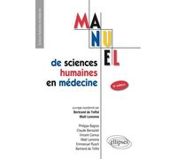 UE7 - Manuel de sciences humaines en médecine - 2e édition - Toffol de - Ellipses - broché - Etude