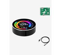 UEAIDISP ESP32-C3 Bouton d'affichage rond 1,28" 240 × 240 IPS TFT pour Arduino LVGL WiFi BLE Uart Affichage rotatif (Noir)