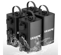 UEAKPIC Sacs de Lestage Remplis d'eau 4 Pièces, Poids pour Tonnelle Capacité 10 Litres, Lestage Tonnelle pour Lester la Base d'un Gazebo, Stabiliser une Tente de Jardin ou une Tente de Réception, Noir