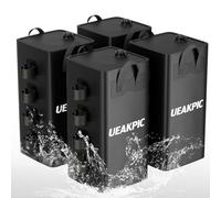 UEAKPIC Sacs de Lestage Remplis d'eau 4 Pièces, Poids pour Tonnelle Capacité 25 Litres, Lestage Tonnelle pour Lester la Base d'un Gazebo, Stabiliser une Tente de Jardin ou une Tente de Réception, Noir