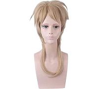 Uearlid Cosplay Wig 45 cm Anime JoJo's Bizarre Adventure Dio o Cosplay Perruques Jouer Lin Cheveux Halloween 1:1 Perruques LCNING