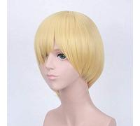 Uearlid Cosplay Wig Anime Yuri on Ice Cosplay Perruque Katsuki Yuuri Victor Nikiforov Yuri Plisetsky Perruques de Cheveux synthétiques Courts + Capuchon de Perruque Gratuit D