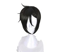Uearlid Cosplay Wig Kuroshitsuji Butler Sebastian Michaelis Costume noir Cosplay Costume Wig Résistance à la chaleur Fibre Perruques de cheveux + Perruque