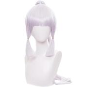 Uearlid Cosplay Wig Perruque Longue de Jeu Genshin Effet Kamisato Ayaka, Accessoires de Cheveux for Filles, Accessoires de Jeu de rôle for fête d'halloween, Perruque + Bonnet