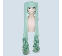 Uearlid Cosplay Wig Perücke für Halloween Mode Weihnachtsfeier Verkleidung Perücke Hatsune Miku Mid-Autumn Moon Moon Viewing Fruit Green Cos Perücke