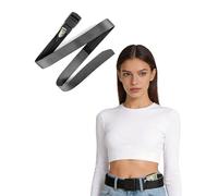 UEAVOID 1 Pièce Ceinture de Voyage Secrète Anti-Vol, Noire avec Pochette Cachée Discrète pour Argent et Passeport, Idéale Sécurité Voyage Randonnée