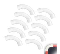 UEAVOID 10pcs Tube Électrique Manchonné en PVC,Coudes pour Tube Isolant,90 Degrés Connecteur Raccord de Tuyau,Tube Électrique Câble Canal Installation Murale,Coudes de Tuyau pour Extérieur