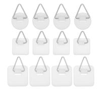 UEAVOID 12 pièces Crochets d'Image Auto-Adhésifs avec Structure Linée, Pratiques pour Cadres Photo, Formes Polyvalentes pour la Créativité en Décoration (Fixation Murale, Accroche Cadre)