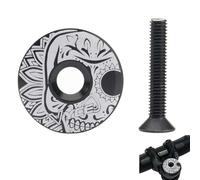 UEAVOID 2 pcs Bouchon de Potence VTT Bouchon de Tige de Casque de Vél Alliage vélo,Bouchon de Tige de Casque de Vélo,Tige vis Pièces Vélo Fourche Avant Tige Capot Supérieur pour Highway Biycle