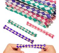 UEAVOID 24 Pièces Piège à Doigts Chinois Traditionnel Jouet pour Enfants et Adultes Cadeaux d'Anniversaire (Couleurs Assorties)