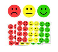UEAVOID 600 pièces Gommette Smiley Enfant Autocollant Sticker Élèves pour Tableau de Récompenses Comportement Calendrier des Tâches Enseignants Écoles (2,5CM) (Rouge Jaune Vert)