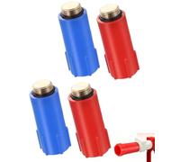 UEAVOID Bouchon de Construction Plomberie 1/2" | Lot de 4 en Cuivre avec Filetage Long & Joint Torique pour Conduite d'Eau, Test d'Étanchéité Fiable, Durable