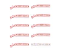 UEAVOID Bracelet EVJF Set 10 Pièces : 1 Mariée Blanc & 9 Team Mariée Rose. Accessoires Team Bride pour Enterrement de Vie de Jeune Fille, Bachelorette Party Femme.
