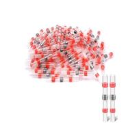 UEAVOID Cosses Thermorétractables à Souder 100 Pièces Rouges - Étanche, Isolées pour Câblage Auto, Bateau, Électrique - Connexion Fiable & Durable.