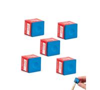 UEAVOID Craie de Billard Lot de 5 Cubes Anti-dérapante pour Queue, Adhérence Pro & Précision de Tir Maximale. Essentiel pour Éviter les Fausses Queues au Billard Américain & Anglais.