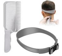 UEAVOID Fade Combs, Peignes de coiffure et gabarit de rasage, superbe tondeuse à cheveux, guide de coupe de cheveux, bande courbée en silicone (gris)