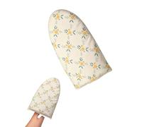 UEAVOID Gant de Repassage Anti-Brûlures & Jeannette Portable, 1 Pièce Motif Floral, Idéal pour Repassage Rapide sans Planche, Protection Mains