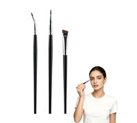 UEAVOID Lot de 3 Pinceaux Eyeliner Précision extrême pointe fine pour application gel/liquide, traits nets sans bavures, maquillage pro durable