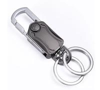UEAVOID Porte clef multifonction, 1pcs, Hommes Porte-clés Voiture, Mousqueton, Décapsuleur, Metal, Ouvre-Bouteille (Noire)