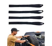 UEAVOID Sangles d'Arrimage 4x 30cm Noir - Robustes, pour Transport Sécurisé Moto, Quad, ATV, Vélo & Charges. Protège la carrosserie des rayures.