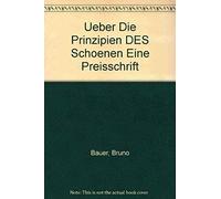 Über Die Prinzipien Des Schönen / De Pulchrii Principiis