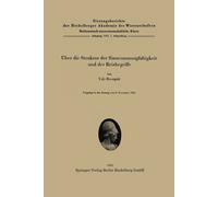 Über Die Struktur Der Sinnesmannigfaltigkeit Und Der Reizbegriffe