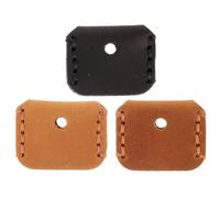 üCk Lot de 3 capuchons de clés en cuir faits à la main vintage pour des clés de voiture avec design créatif en noir, marron et camel