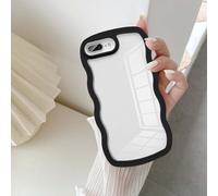 UEEBAI Coque pour iPhone 7 Plus/8 Plus, Housse de Protection Antichoc TPU Bumper avec Militaire Protection Rigide PC Arrière Case Ultra Léger et Mince étui Cover Bords ondulés - Noir