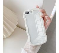 UEEBAI Coque pour iPhone 7 Plus/8 Plus, Housse de Protection Antichoc TPU Bumper avec Militaire Protection Rigide PC Arrière Case Ultra Léger et Mince étui Cover Bords ondulés - Blanche