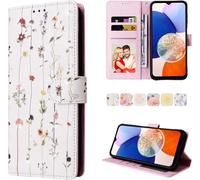 UEEBAI Coque pour Samsung Galaxy A55 5G, Etui en Cuir PU Portefeuille avec RFID Blocage Housse de Protection Etui à Rabat avec Fentes de Cartes Fonction Stand Fermeture Magnétique - Feuille