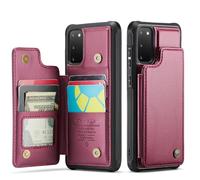 UEEBAI Coque pour Samsung Galaxy S20 FE 5G, Premium Etui en Cuir PU Portefeuille avec RFID Blocage Rétro Antichoc Flip Case avec Fentes de Cartes Fonction Support Fermeture Magnétique - Vin Rouge