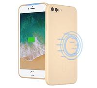UEEBAI Silicone Liquide Coque Magnétique pour iPhone 8 Plus, Housse de Protection Anti-Choc Etui avec Micro Fibre Case Ultra Léger et Mince avec magsafing - Kaki